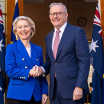 European Commission President Ursula von der Leyen and Australia Prime Minister Anthony Albanese