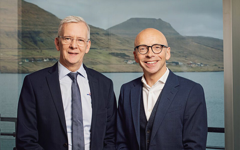Bakkafrost CEO Regin Jacobsen and Bakkafrost Chair Runi Hansen