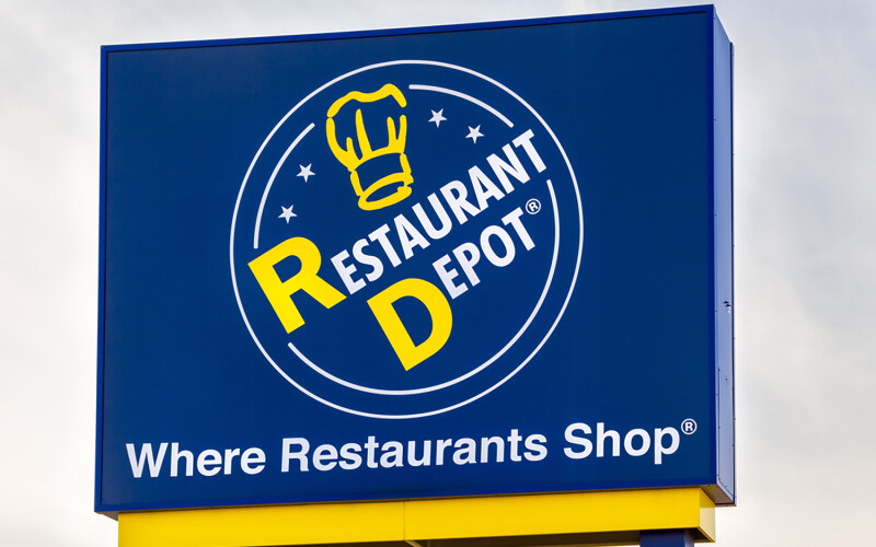 A Restaurant Depot sign