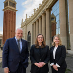 Barcelona General Manager Constantí Serrallonga, Wynter Courmont, and Brenna Hensley