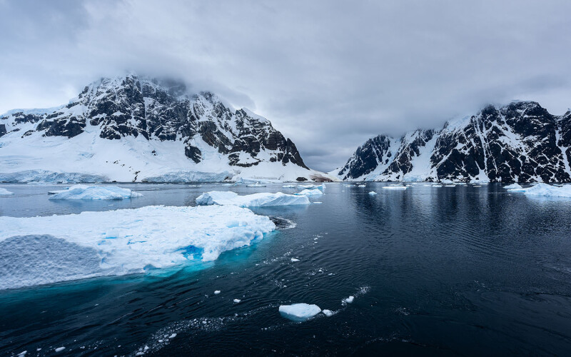 The ocean in Antarctica