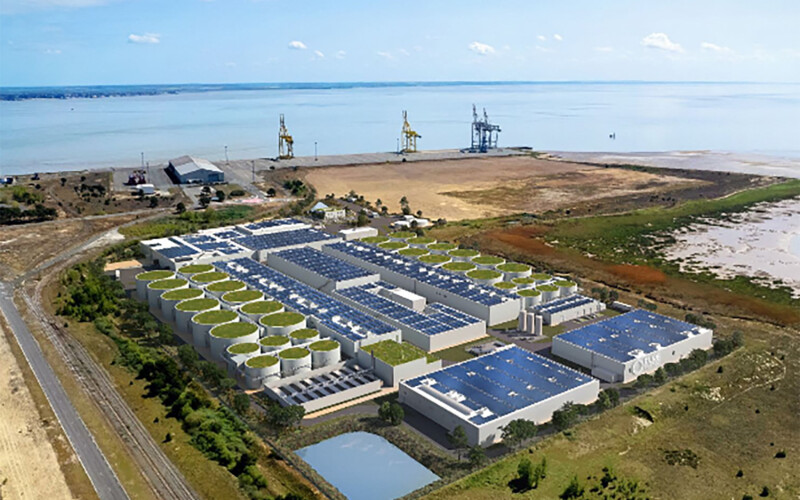 Renderings of Pure Salmon's recirculating aquaculture system (RAS) facility in Le Verdon-sur-Mer