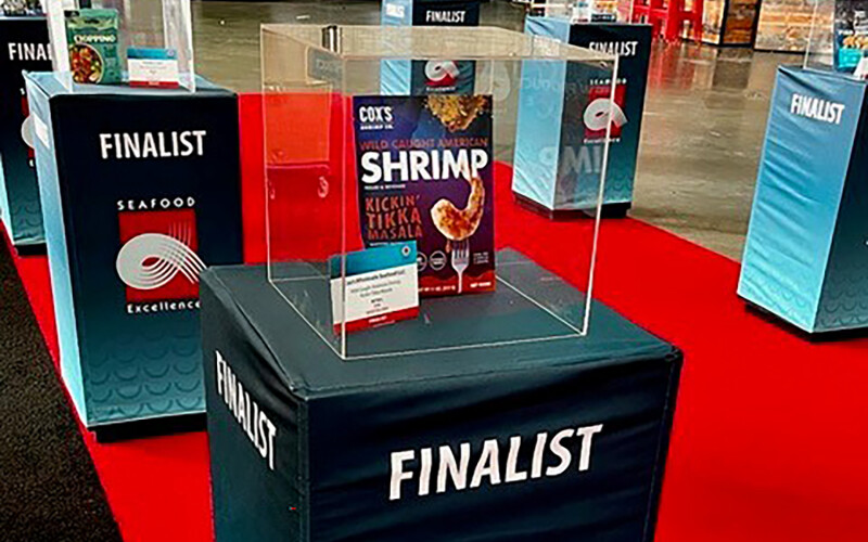 Cox's new Kickin’ Tikka Masala wild-caught shrimp product was a finalist within the Best New Retail Product category at the 2026 Seafood Excellence Awards