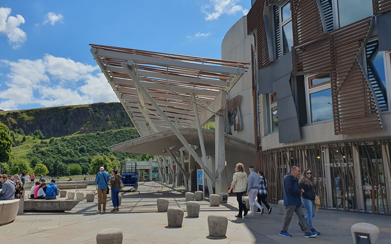 The Scottish Parliament building in Edinburgh, U.K.