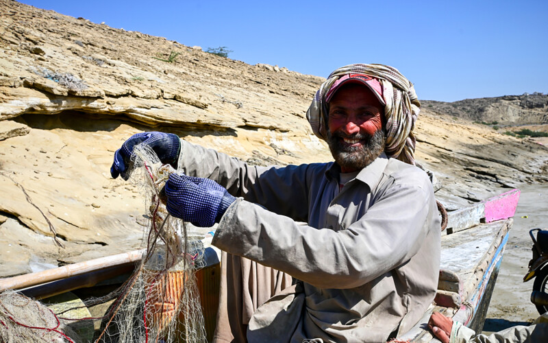 A Pakistani fisherman
