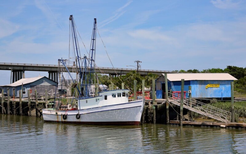 a shrimping vessel