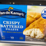 A Van de Kamp's product in a grocery freezer