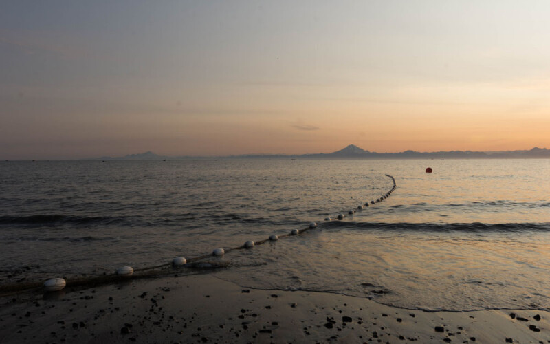 a net set in cook inlet