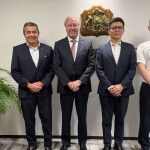 Salmones Austral officials at the opening of its Japan office