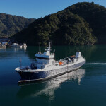 New Zealand King Salmon's wellboat the Ronja King arriving