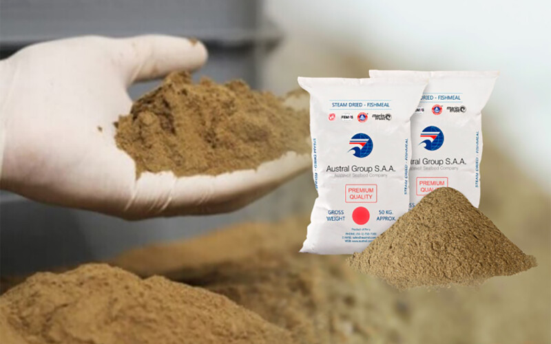 A pile of fishmeal