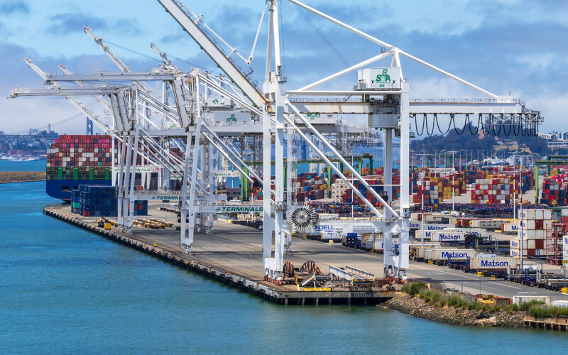 A cargo port terminal in the U.S.