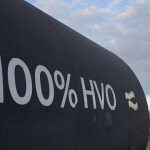 A fuel tank containing vegetable oil