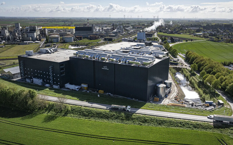 An aerial view of Innovafeed's facility in France
