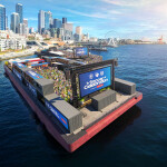 Floating soccer barge Seattle