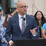 San Diego County Office of Labor Standards and Enforcement Director Branden Butler during a press conference