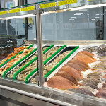 A fresh seafood counter at a Florida grocery store
