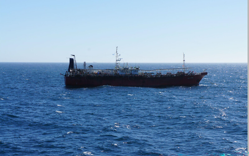 A squid jigger operating in Argentine waters