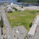 An aerial view of a 30-acre space near the port of Tacoma, Washington