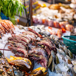 A seafood market in Thailand