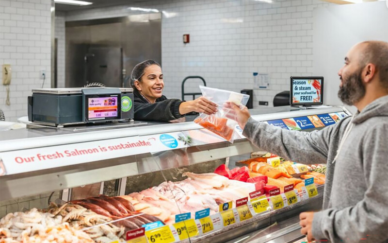 A Winn-Dixie fresh seafood counter