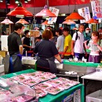 A seafood market inside Asia