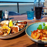 Seafood served at an Australian restaurant