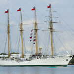 The Chilean barquentine vessel Esmeralda