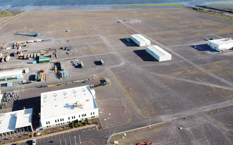 The site of the soon-to-be-completed ammonia plant
