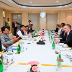 India Trade Minister Piyush Goyal and his staff meeting with USTR Jamieson Greer