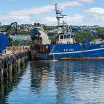 A fishing vessel docked in Kinsale, Ireland