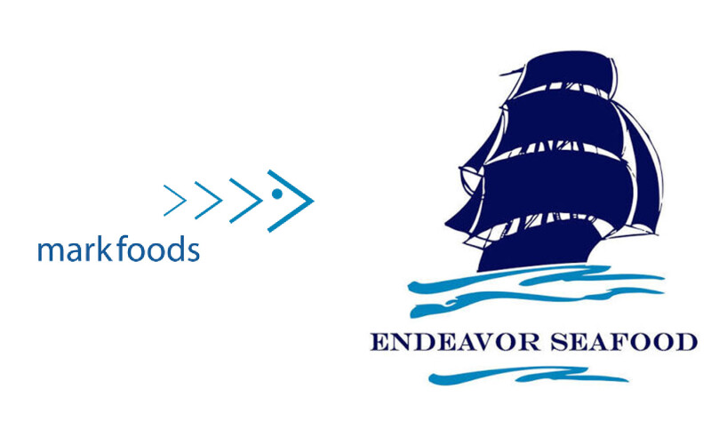 Mark Foods and Endeavor Seafoods' logos.