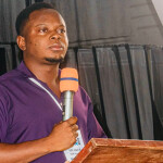 Salifu Eyiojotule Daniel giving a talk