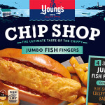 The label of Young's new Jumbo Fish Fingers product