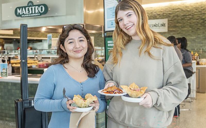 Students at a Tulane dining hall