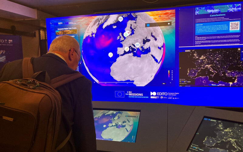 An interactive digital map showcasing the European Digital Twin Ocean (EDITO) project