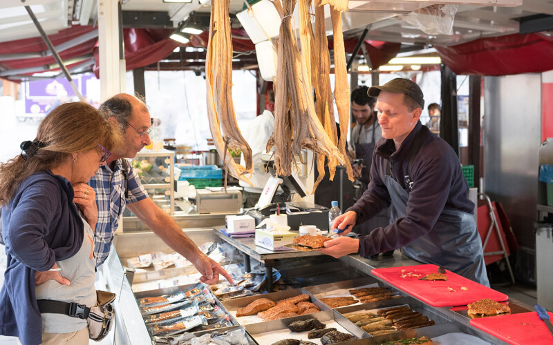 Fish market in Norway