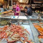 A Norwegian seafood market