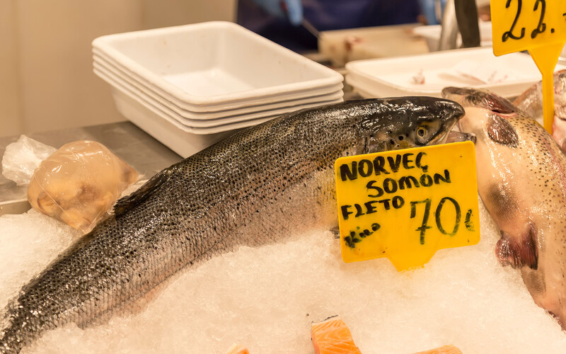 salmon sold in Norway
