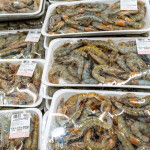 Packaged shrimp at a Costco location