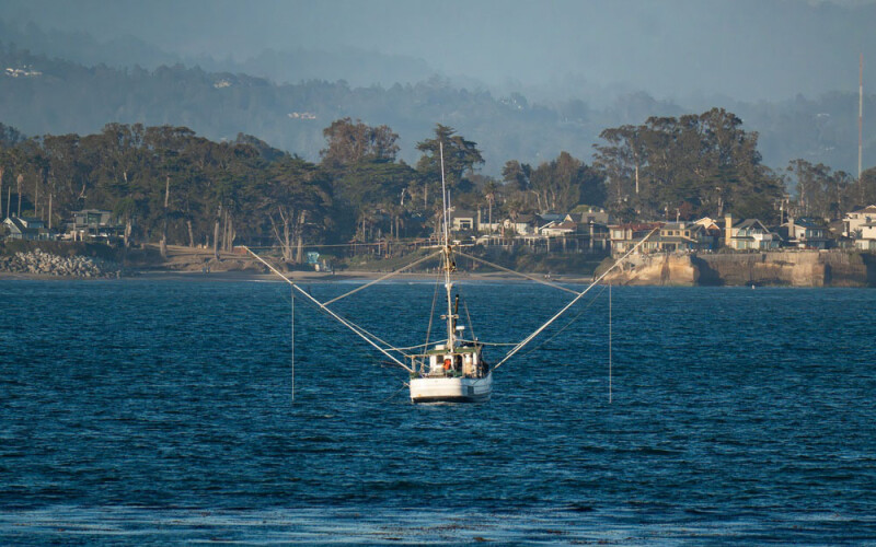 a commercial fishing vessel off the California coast