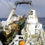 A trawl fishing vessel in Alaskan waters
