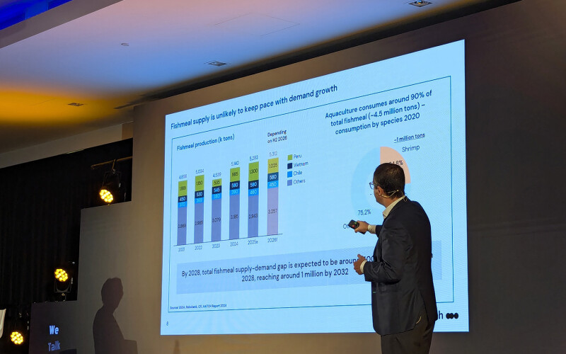 Dsm-firmenich Head of Business Intelligence Adolfo Fontes during the Global Shrimp Forum