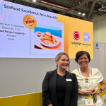 Diversified Vice President of Seafood Events Brenna Hensley and Vinh Hoan Chief Sales Officer Hoa Truong at the Sands Expo and Convention Center on 2 September