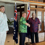 U.S. Deputy Secretary of State Christopher Landau meeting with Cook Islands Prime Minister Mark Brown and New Zealand Foreign Minister Winston Peters ahead of the Pacific Islands Forum Leaders Meeting