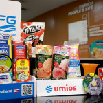 An array of Pataya Food Group products alongside the Umios logo