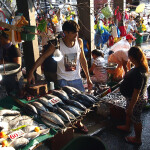 A wet market stall in the Philippines