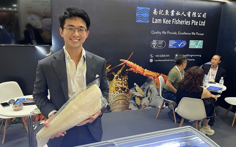 Lam Kee Fisheries Business Development Manager Royston Chew at the 2026 Seafood Expo Asia