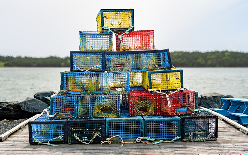 Lobster traps in Dartmouth, Nova Scotia, Canada