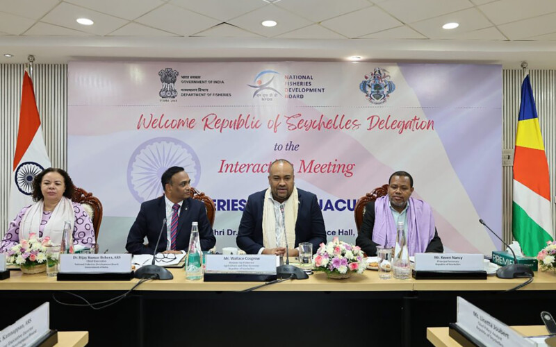 Indian and Seychelles representatives at a recent collaboration meeting